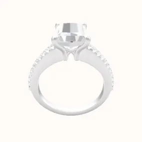 Illusion Set Shank Engagement Ring With X Gallery Head