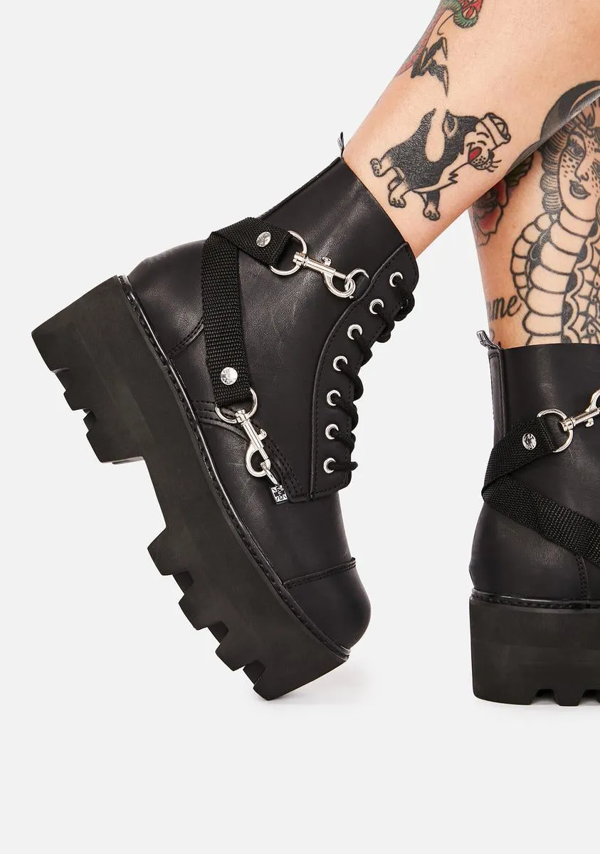 Interchangeable Strap Platform Boots