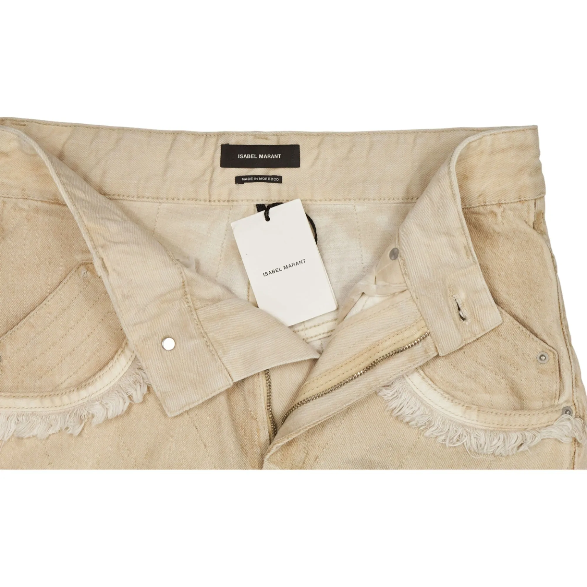 Isabel Marant Cream Quilted Jeans