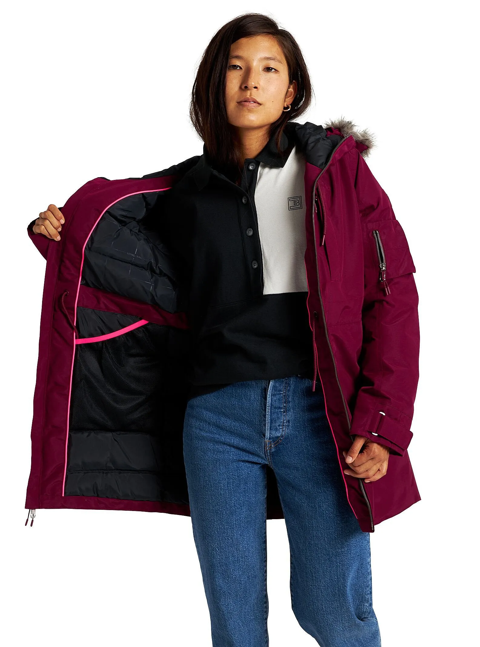 jacket Burton Saxton - Mulled Berry - women´s