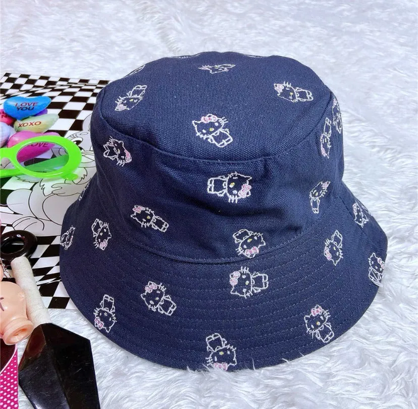 BY39005 Japanese Sanrio Embroidery Fisherman Hat