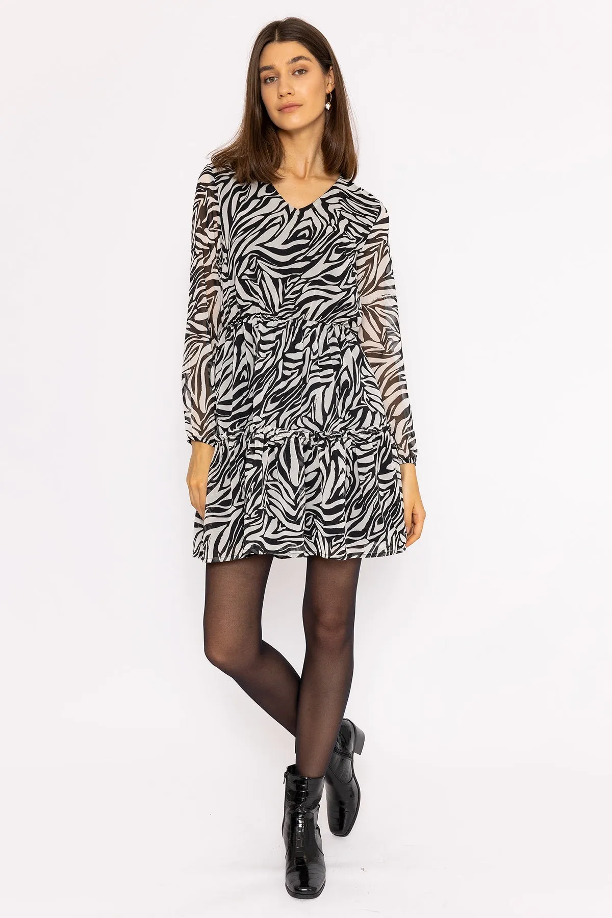 Jessie Dress in Zebra Print