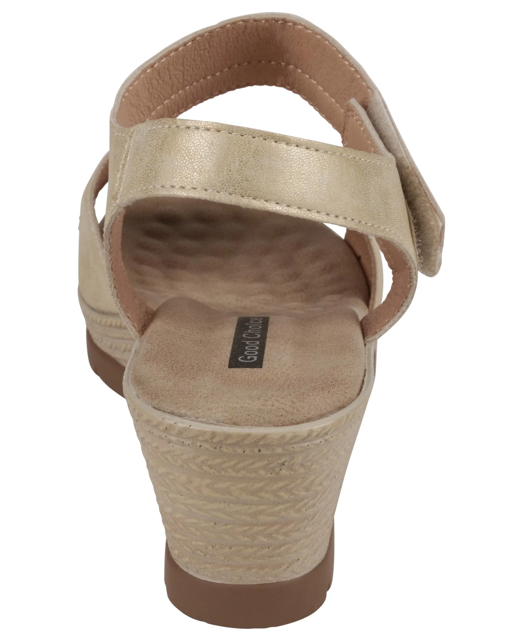 Jorda Gold Wedge Sandals