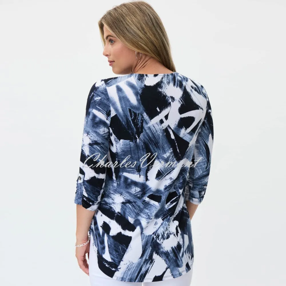 Joseph Ribkoff Abstract Print Tunic Top - Style 231299 - Shop Now