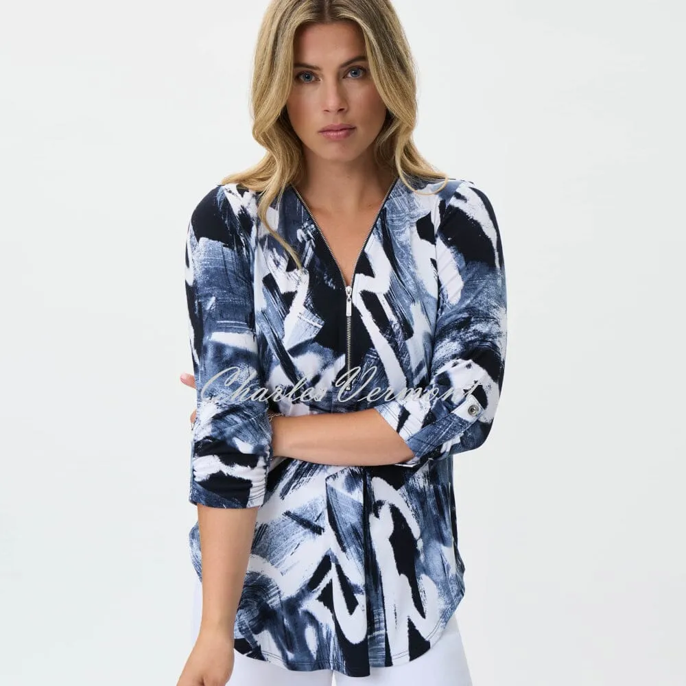 Joseph Ribkoff Abstract Print Tunic Top - Style 231299 - Shop Now