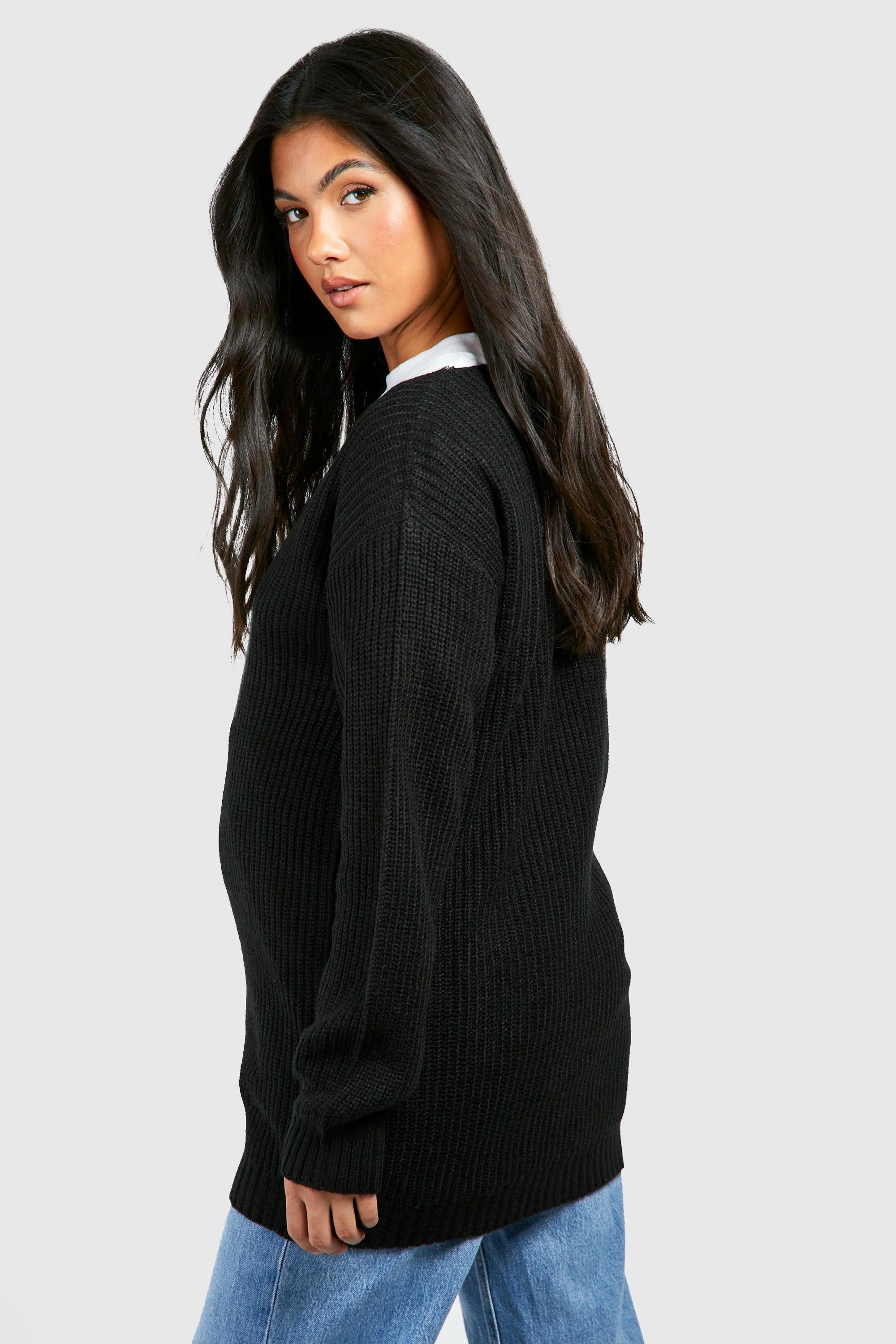 Maternity V Neck Jumper and Cardigans at boohoo