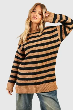 Jumpers & Cardigans | Oversized Stripe Jumper | boohoo