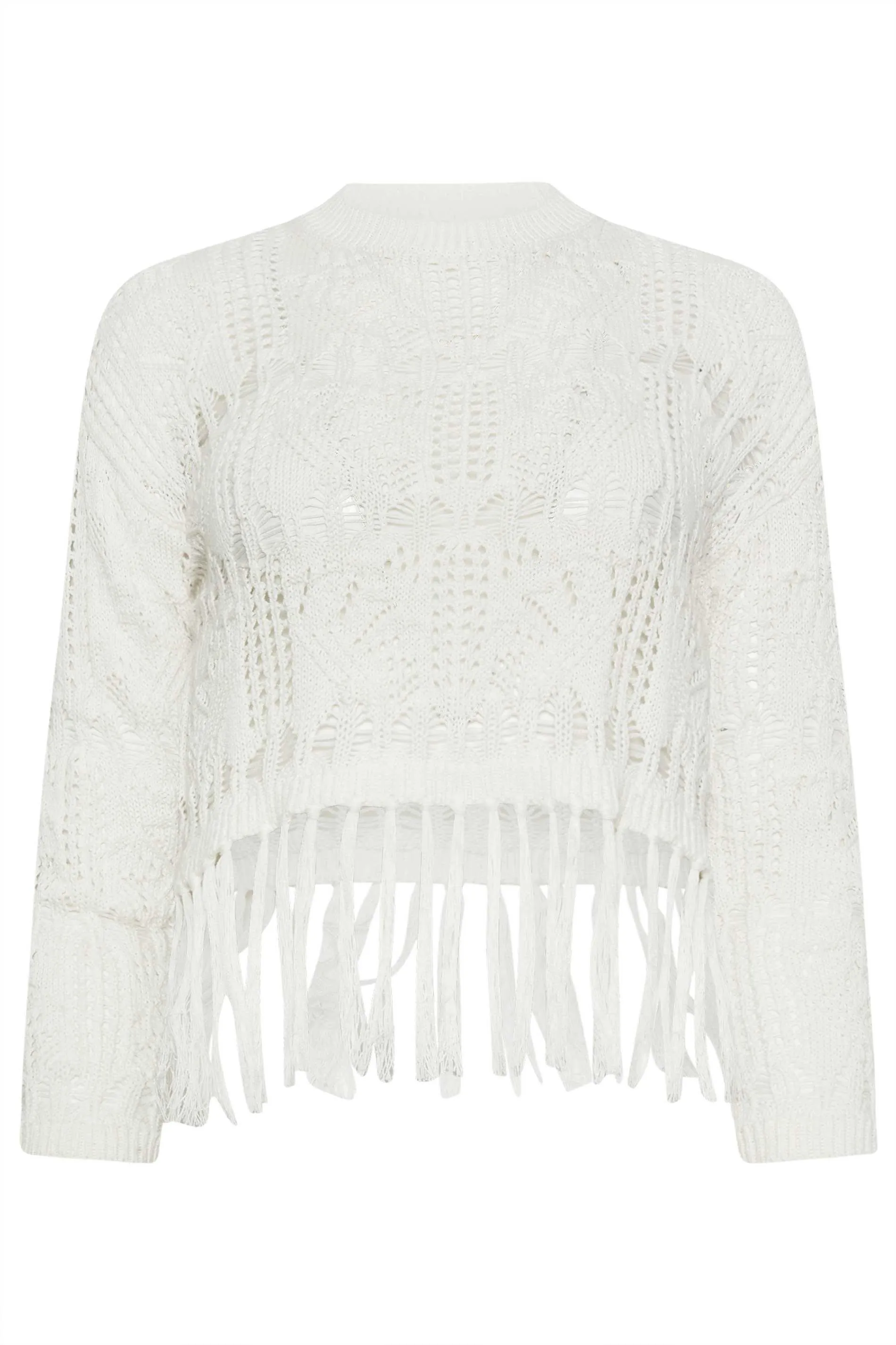 PixieGirl Petite Crochet Tassel Jumper - Shop Jumpers & Cardigans