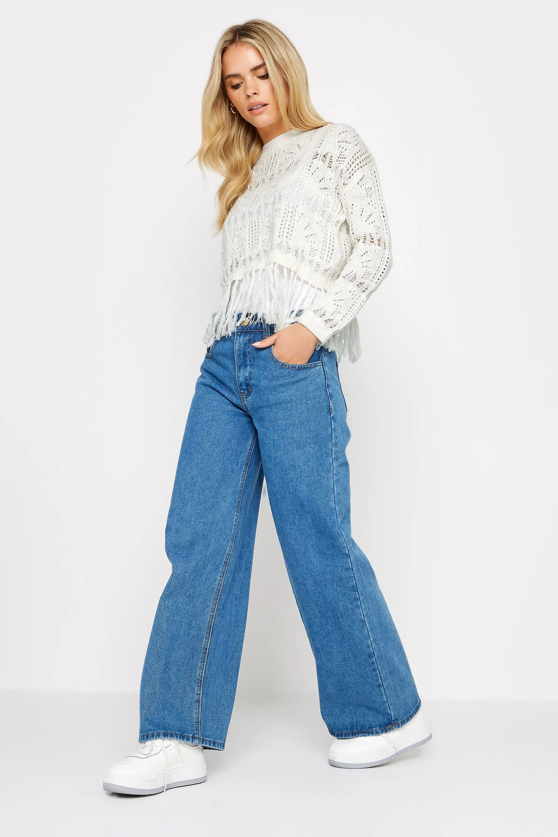 PixieGirl Petite Crochet Tassel Jumper - Shop Jumpers & Cardigans