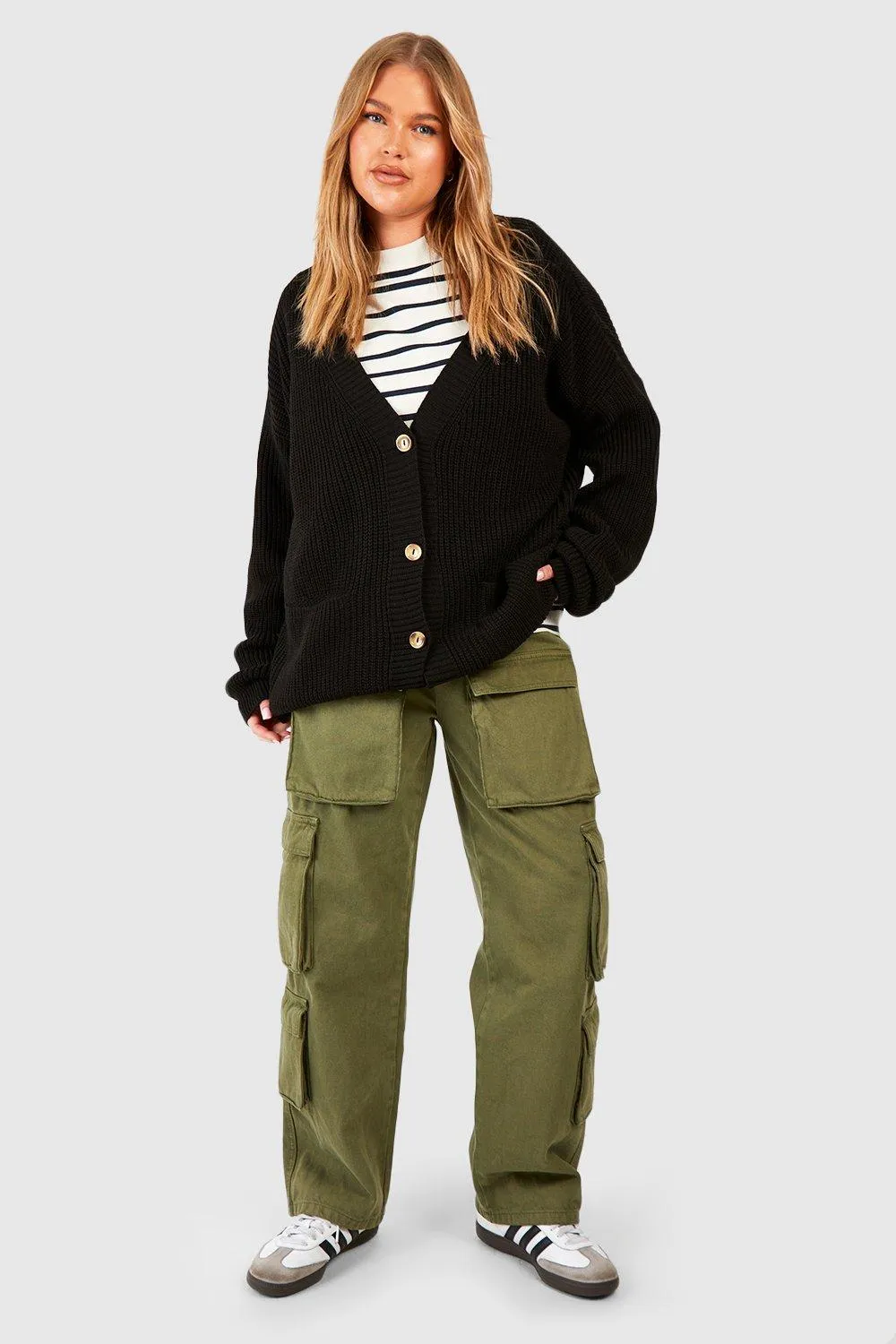 Women's Jumpers & Cardigans | Shop Plus Size Oversized Button Through Cardigans | boohoo