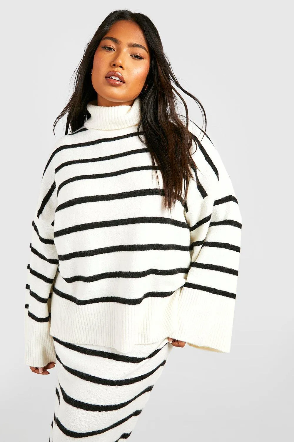 Jumpers & Cardigans | Plus Soft Knit Stripe Jumper | boohoo