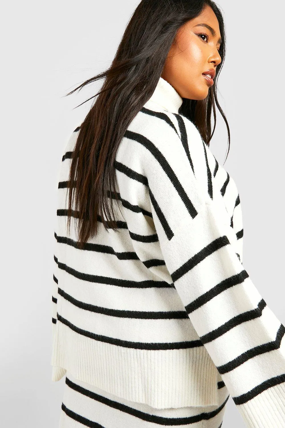 Jumpers & Cardigans | Plus Soft Knit Stripe Jumper | boohoo