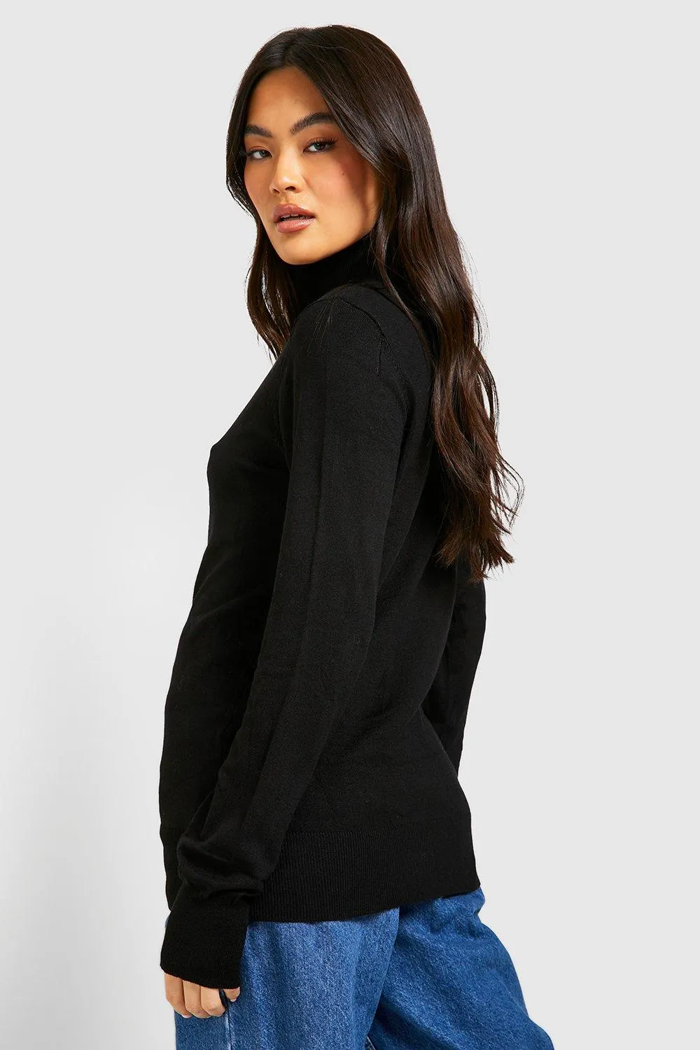 Boohoo Roll Neck Knitted Jumper - Shop Jumpers & Cardigans