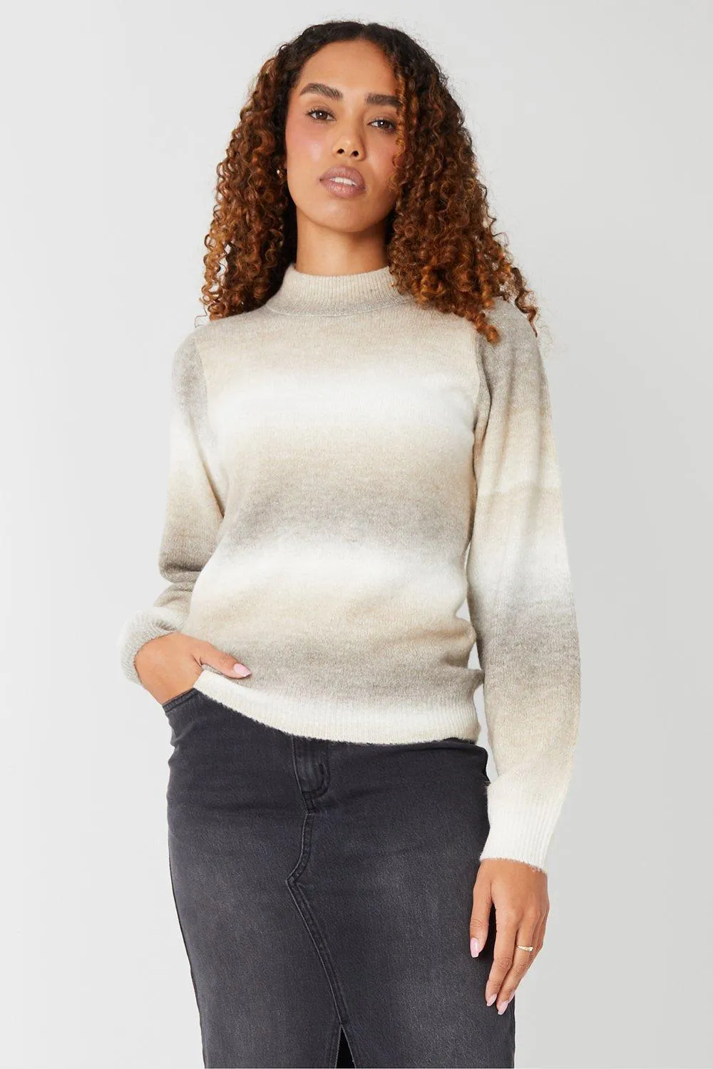 Threadbare Ember Ombré Knitted Jumper - Jumpers and Cardigans