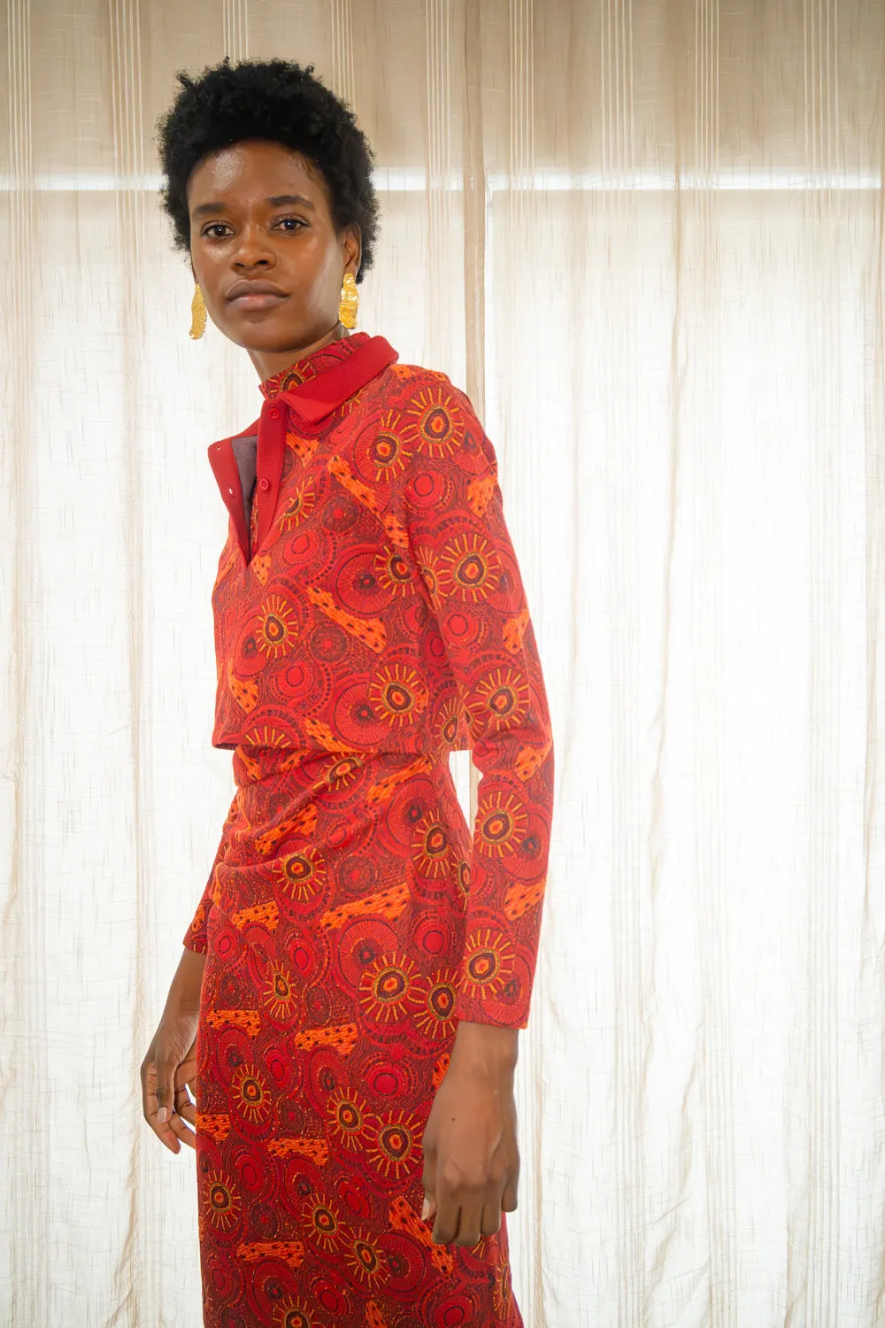 Kahindo Accra Polo Dress with a cropped silhouette