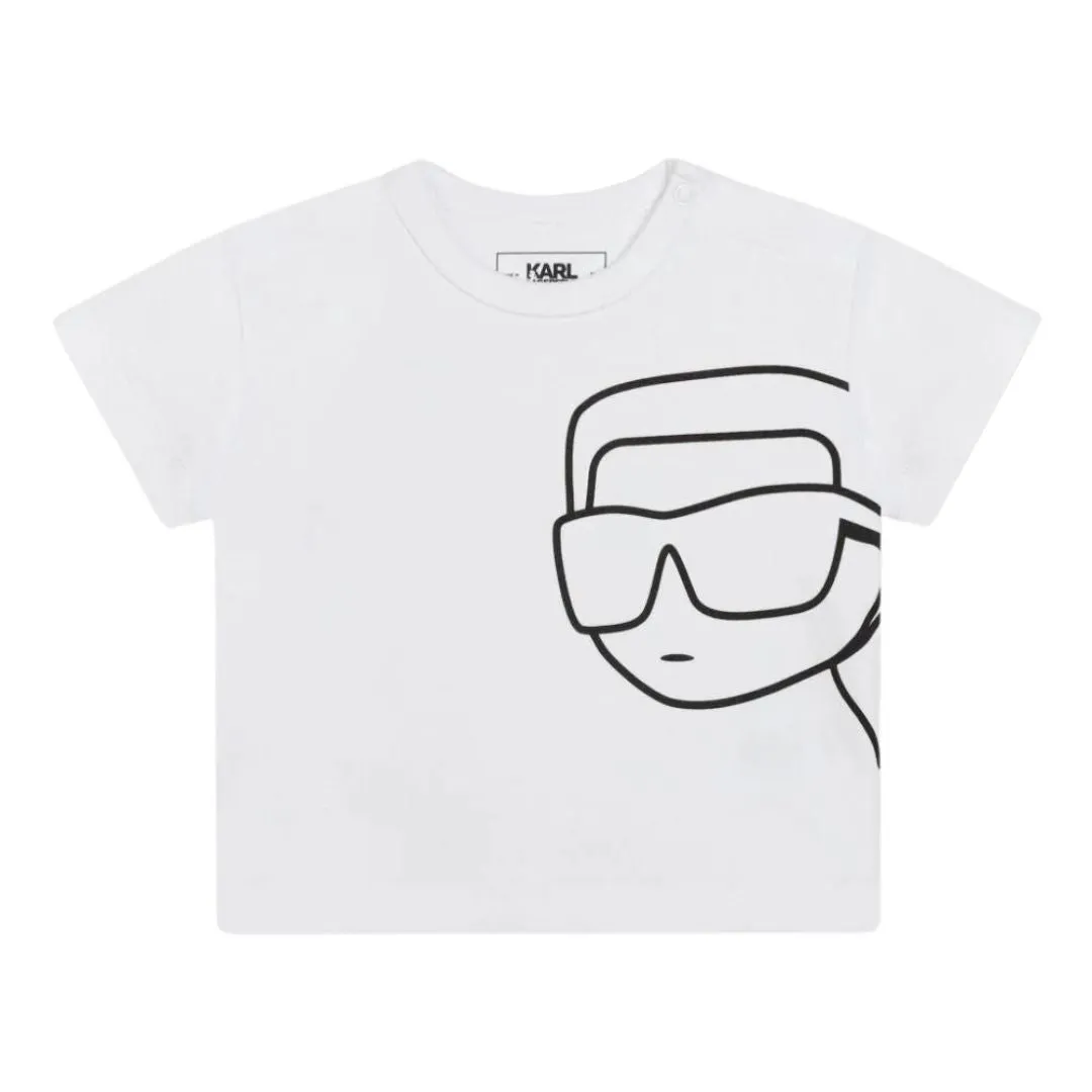 Karl Logo Black & White Shorts & T-Shirt Set by Karl Lagerfeld