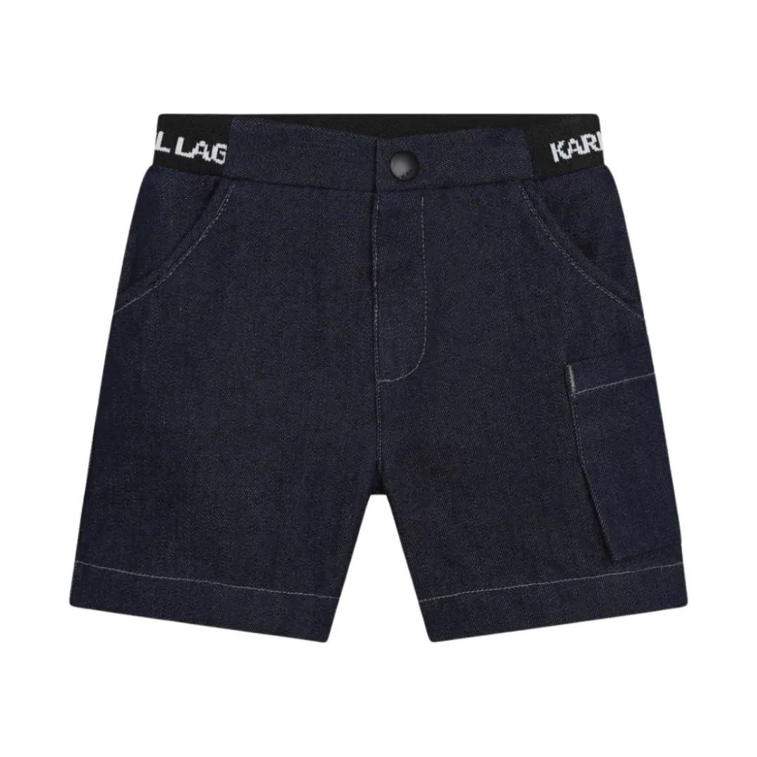 Karl Logo Black & White Shorts & T-Shirt Set by Karl Lagerfeld