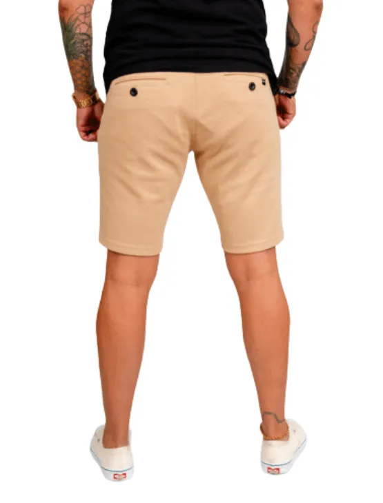 Khaki Casual Knit Shorts