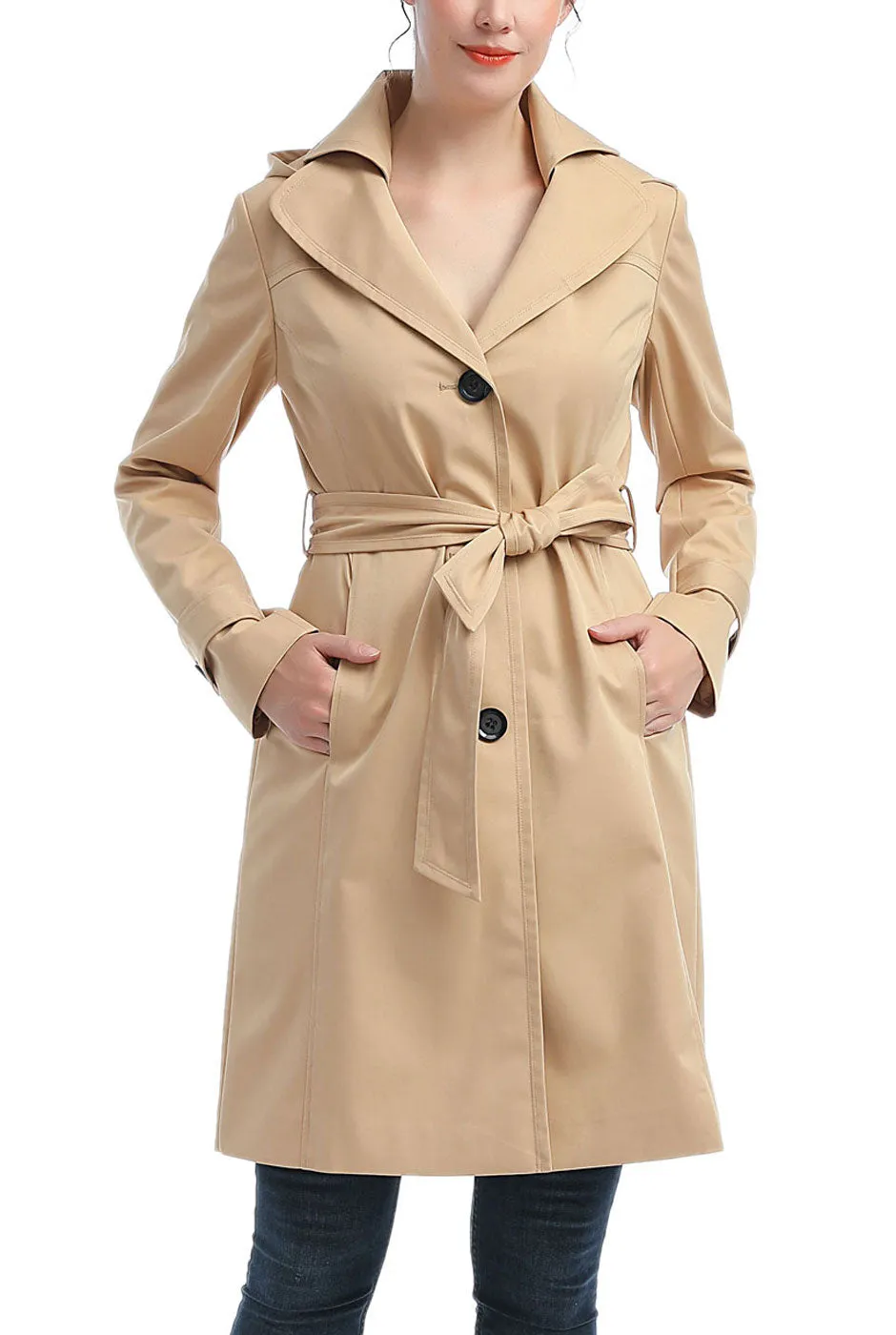 Kimi + Kai Women's Adel Waterproof Hooded Trench Coat