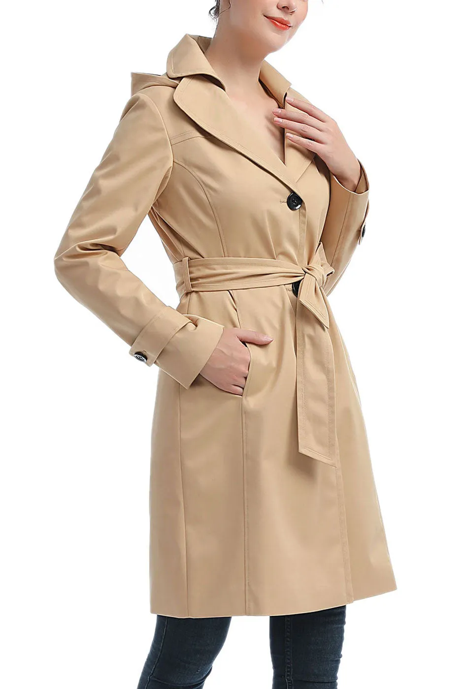 Kimi + Kai Women's Adel Waterproof Hooded Trench Coat