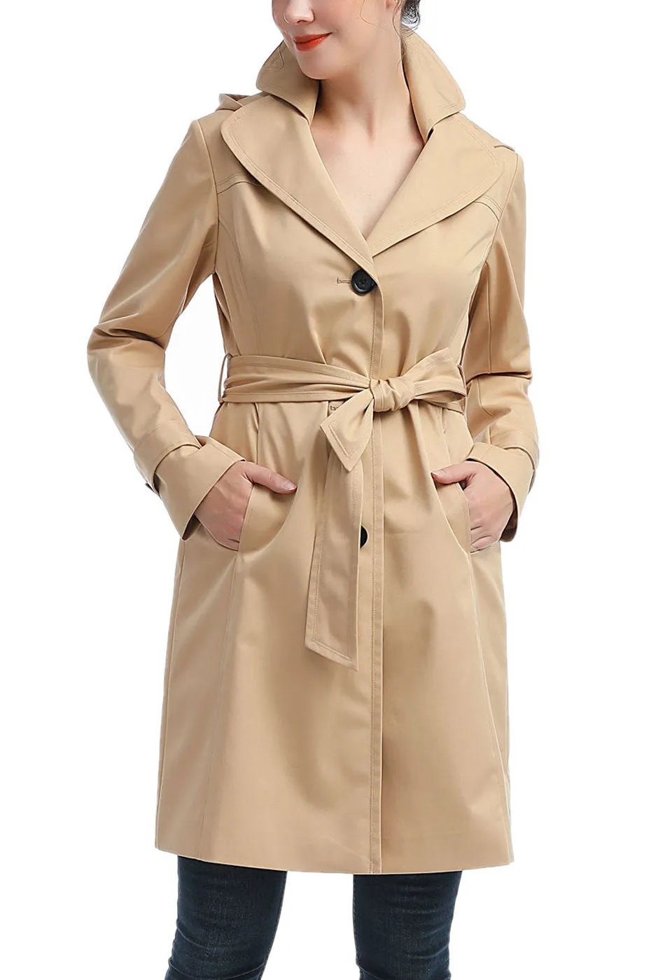 Kimi + Kai Women's Adel Waterproof Hooded Trench Coat