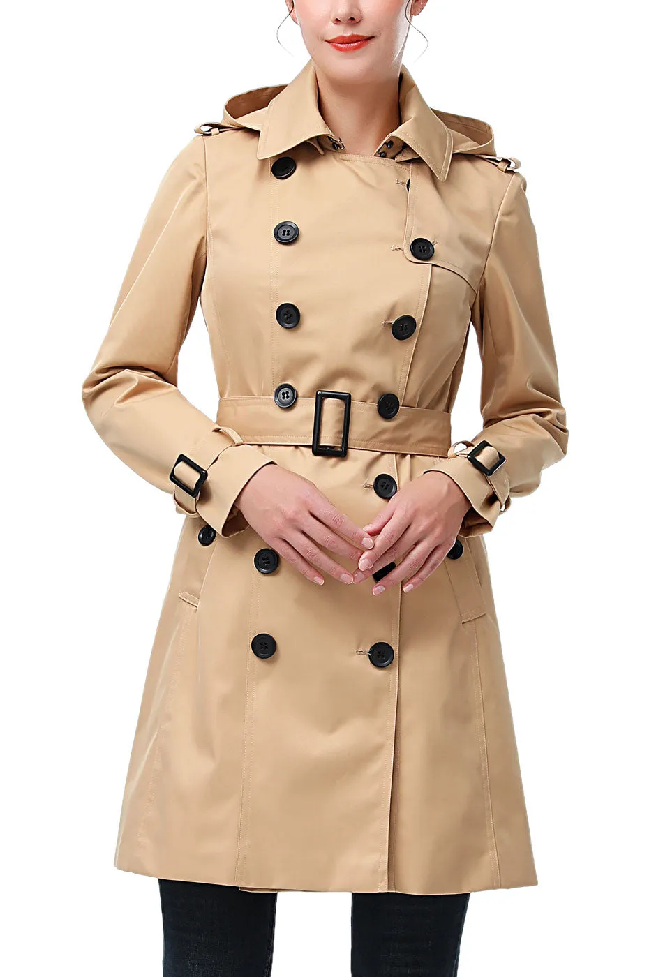 Kimi + Kai Women's Adley Waterproof Hooded Trench Coat