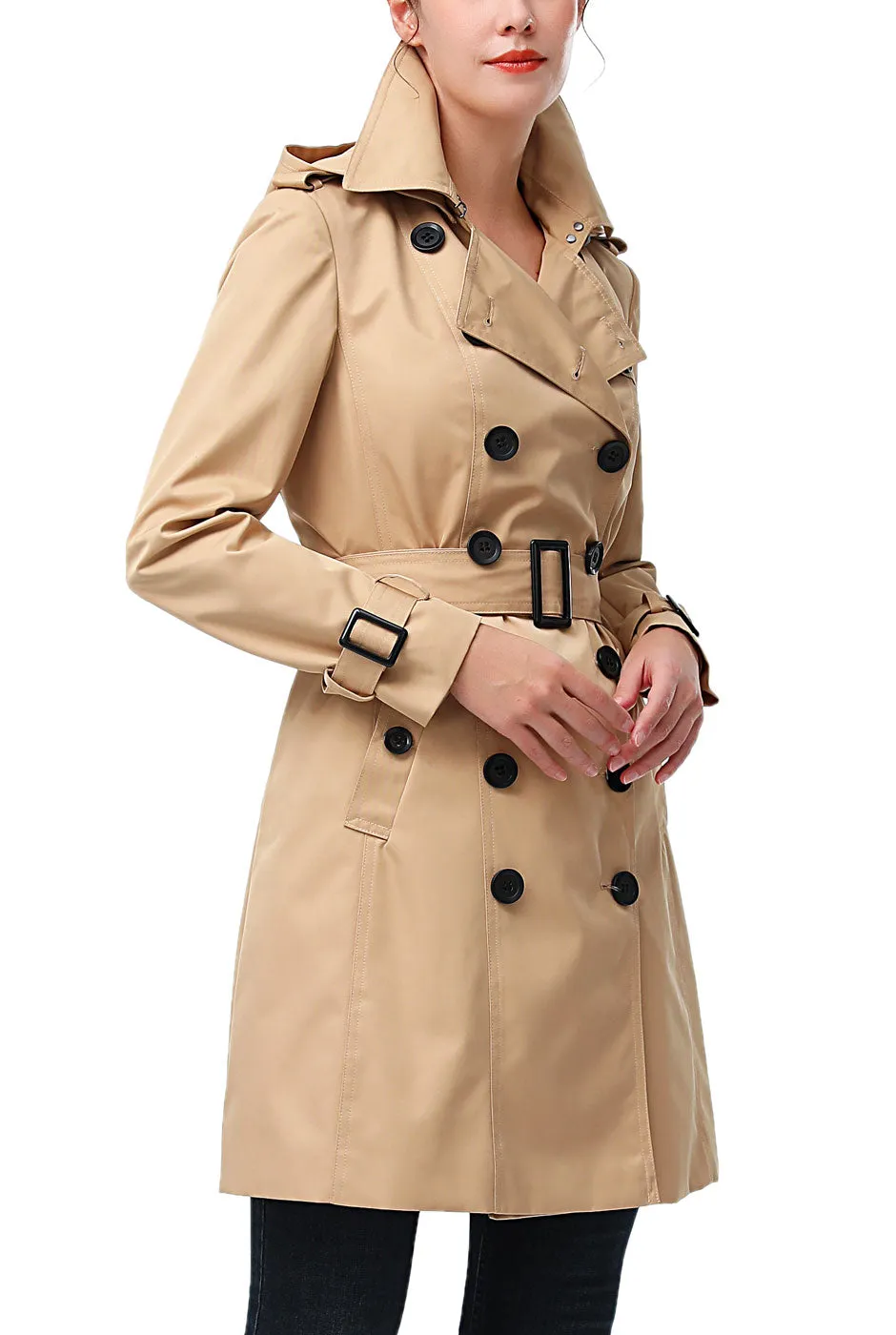 Kimi + Kai Women's Adley Waterproof Hooded Trench Coat