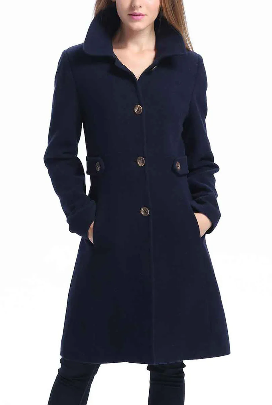 Kimi + Kai Women's Heather Wool Walking Coat