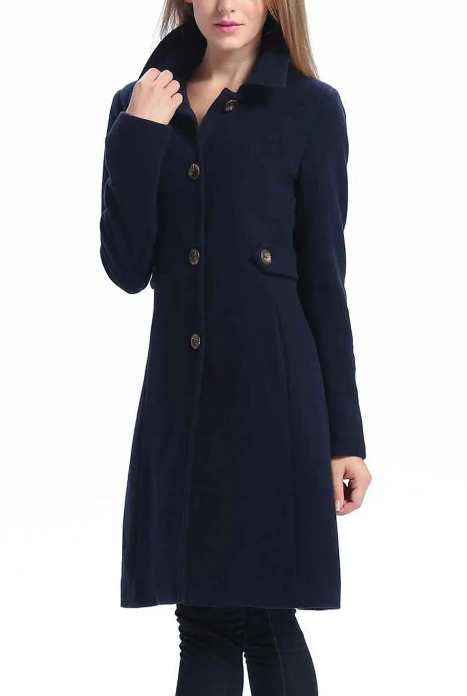 Kimi + Kai Women's Heather Wool Walking Coat