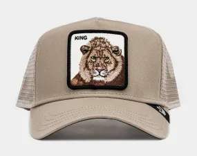 King Lion 14x14 Trucker Mens Hat (Khaki/Brown)