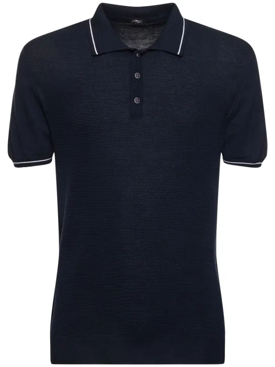 Kiton   Cotton jersey polo 