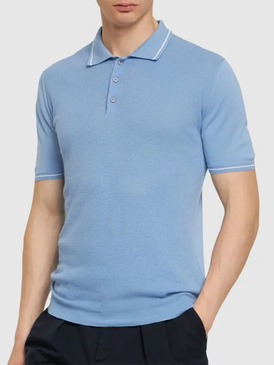 Kiton   Cotton jersey polo 