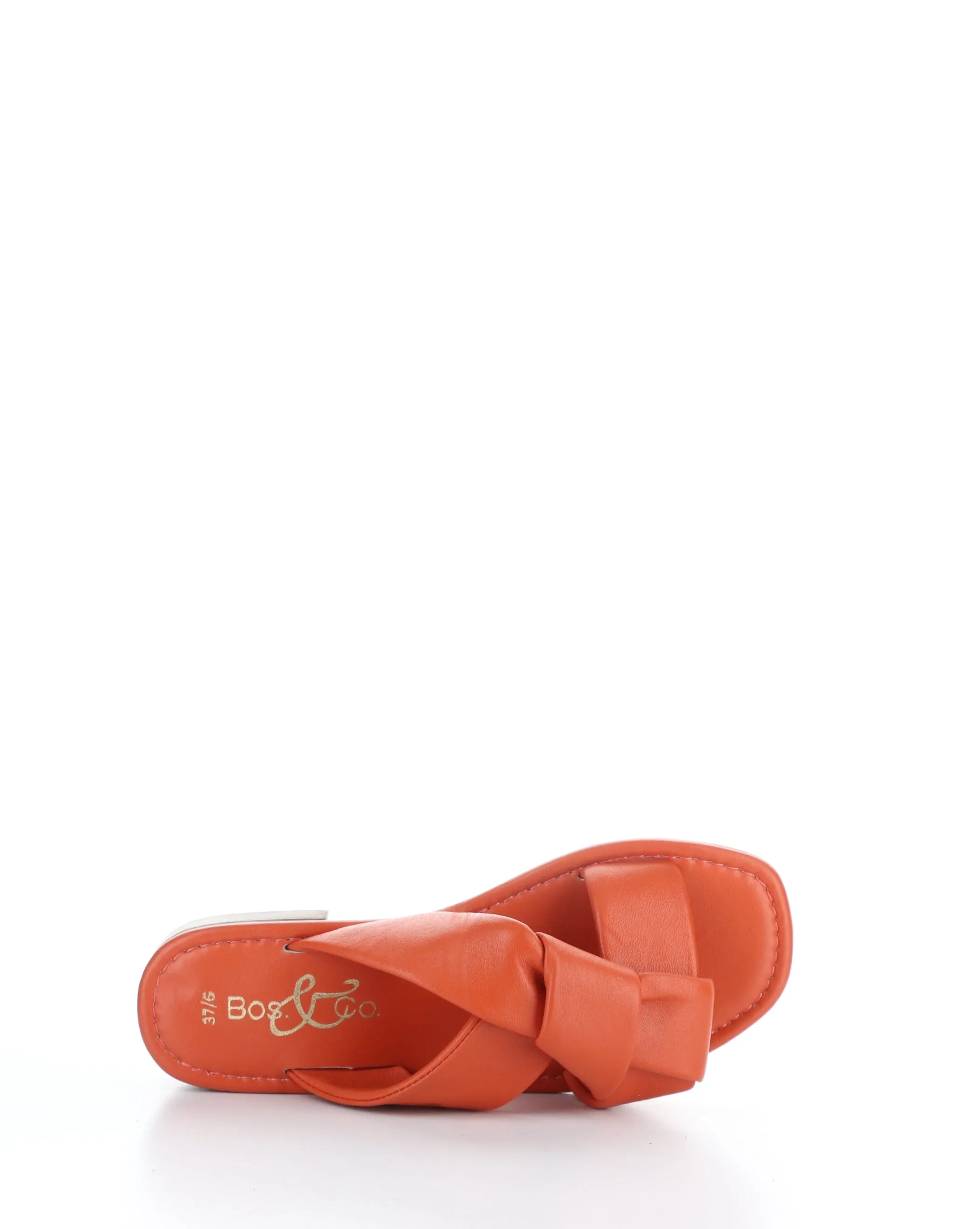 Round Toe Knick Orange Sandals