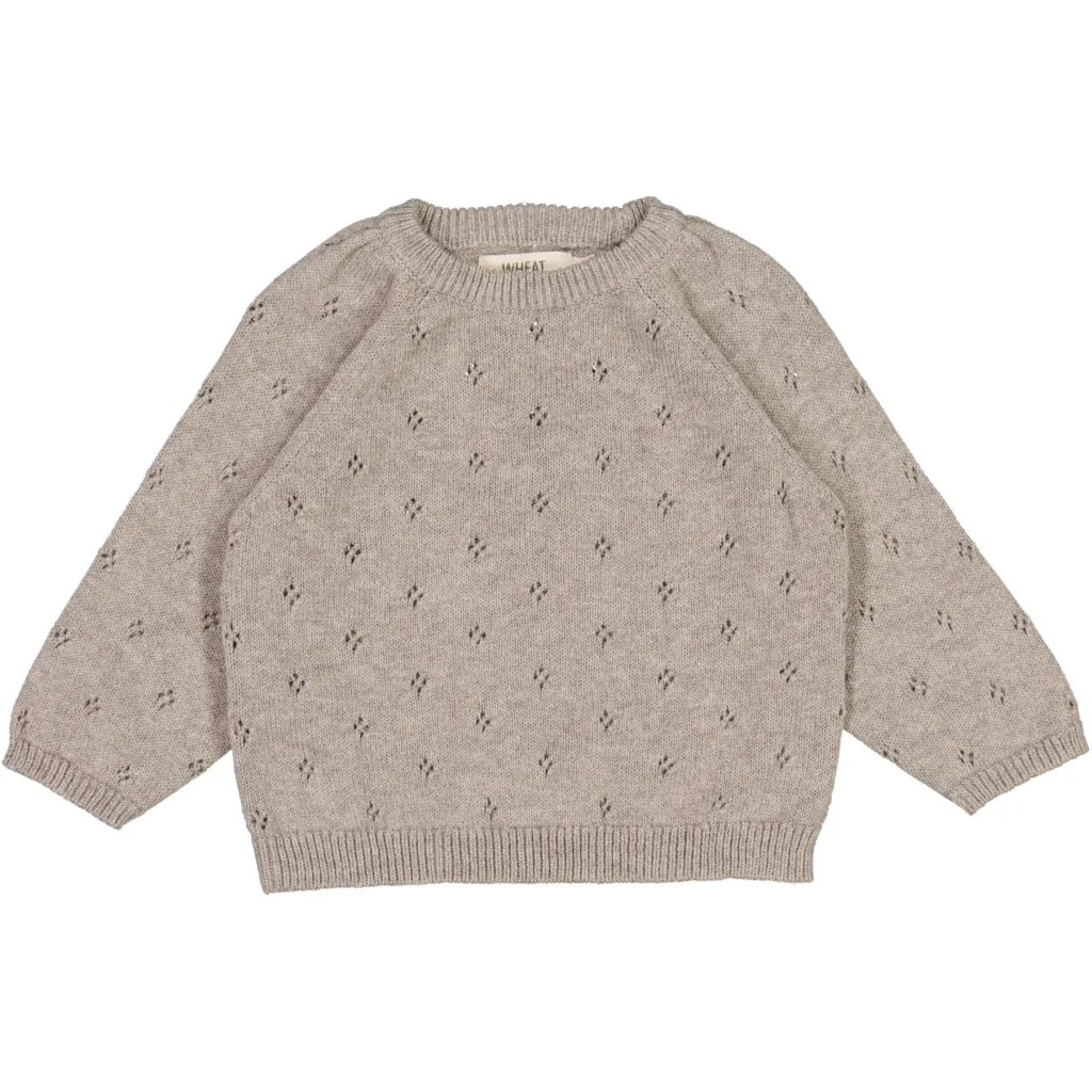 Knit Pullover Mira - warm grey melange