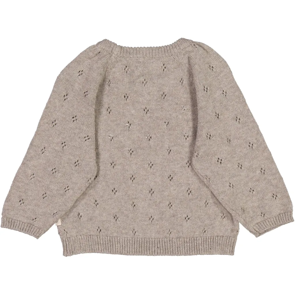 Knit Pullover Mira - warm grey melange