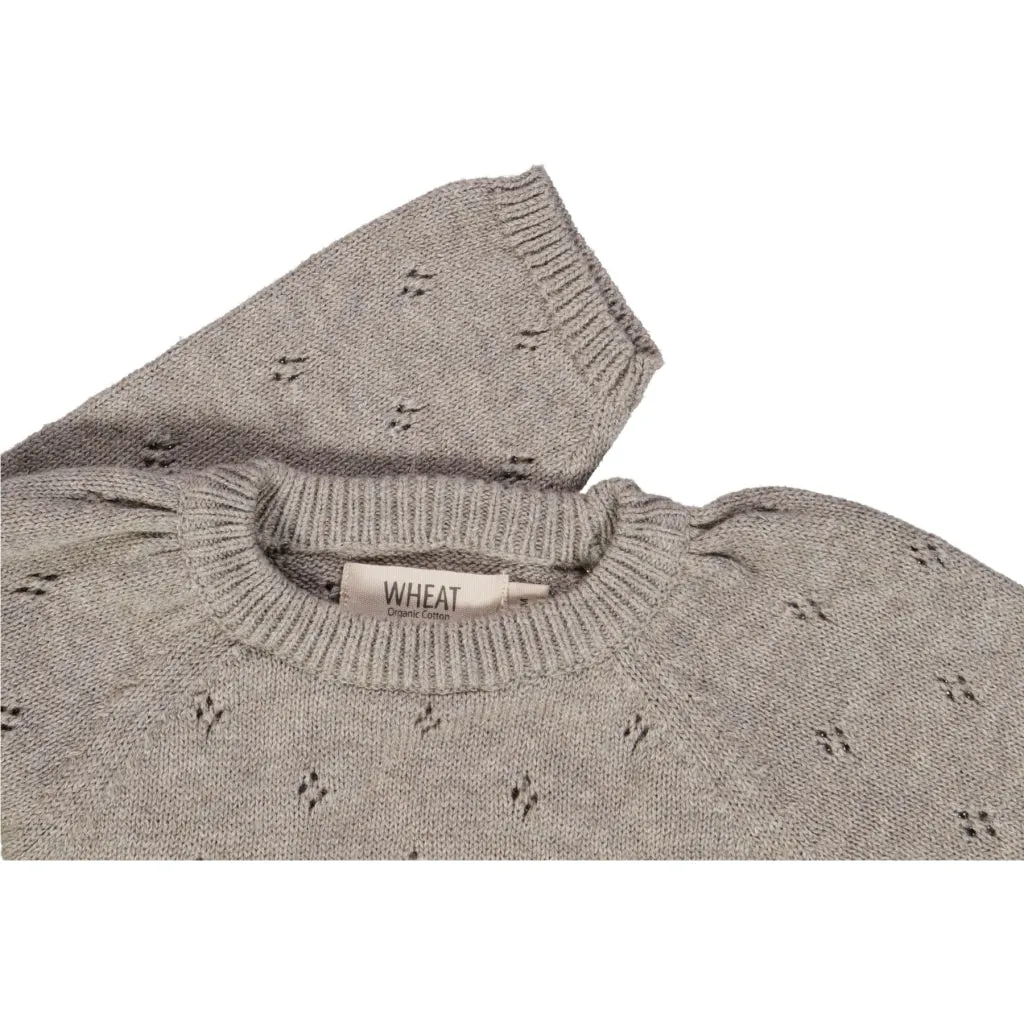 Knit Pullover Mira - warm grey melange