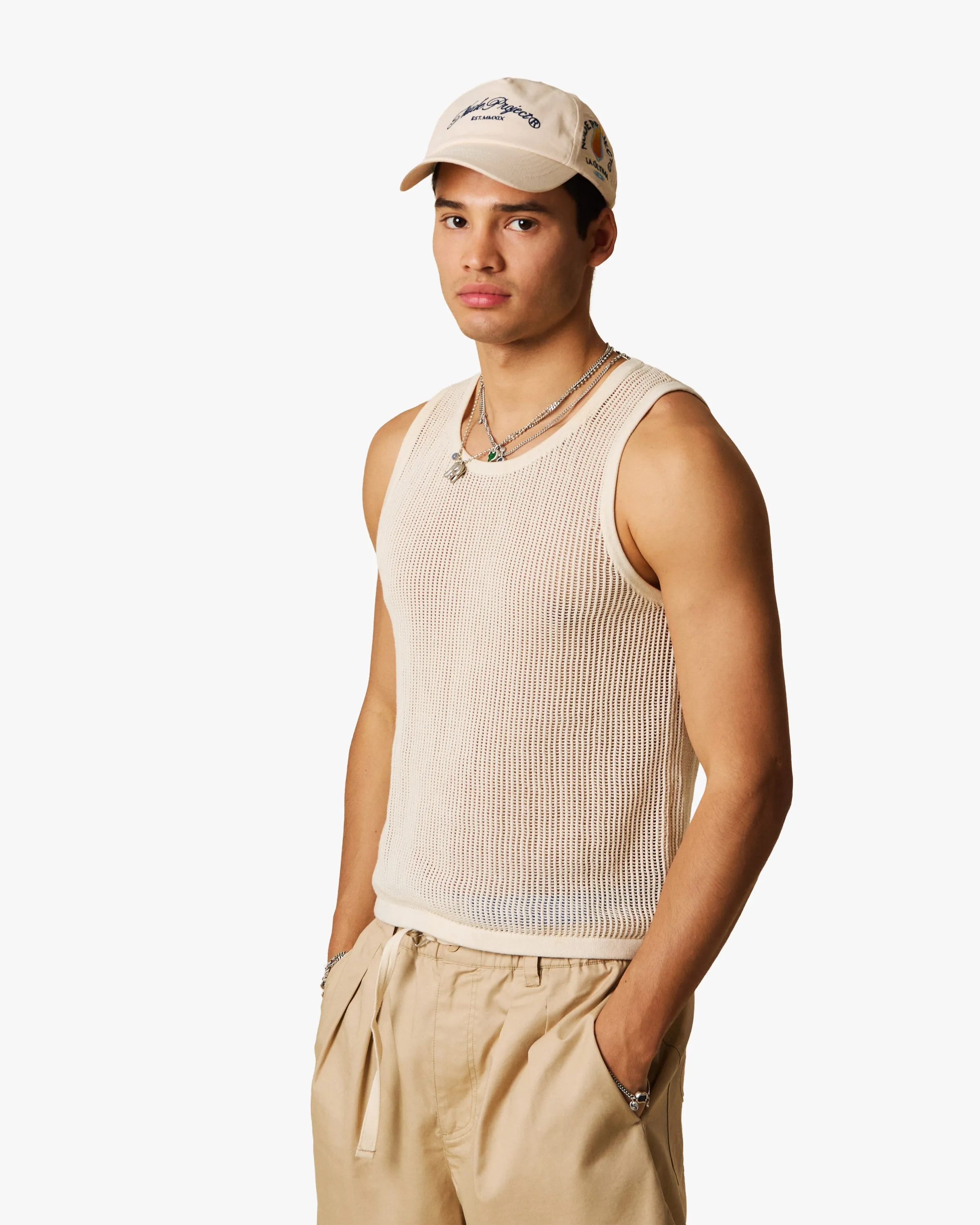 KNIT TANK TOP MARSHMALLOW