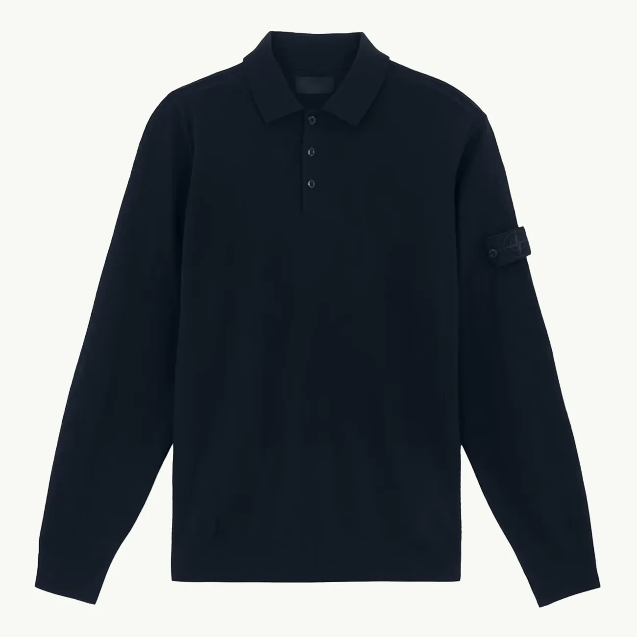 Knitwear Light Wool Polo Ghost Patch -  Navy Blue 2081