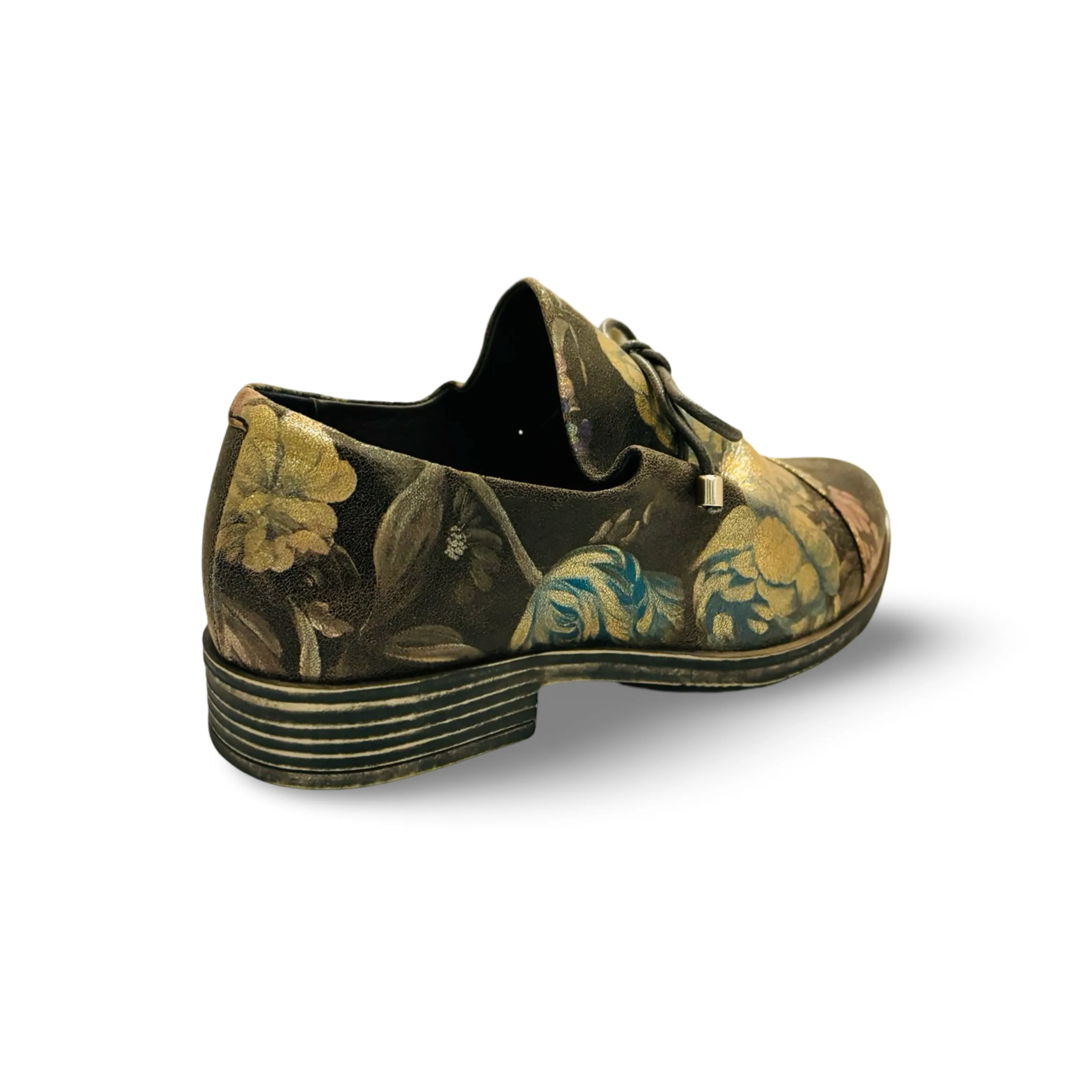 Kotty Blue Metal Floral Flat