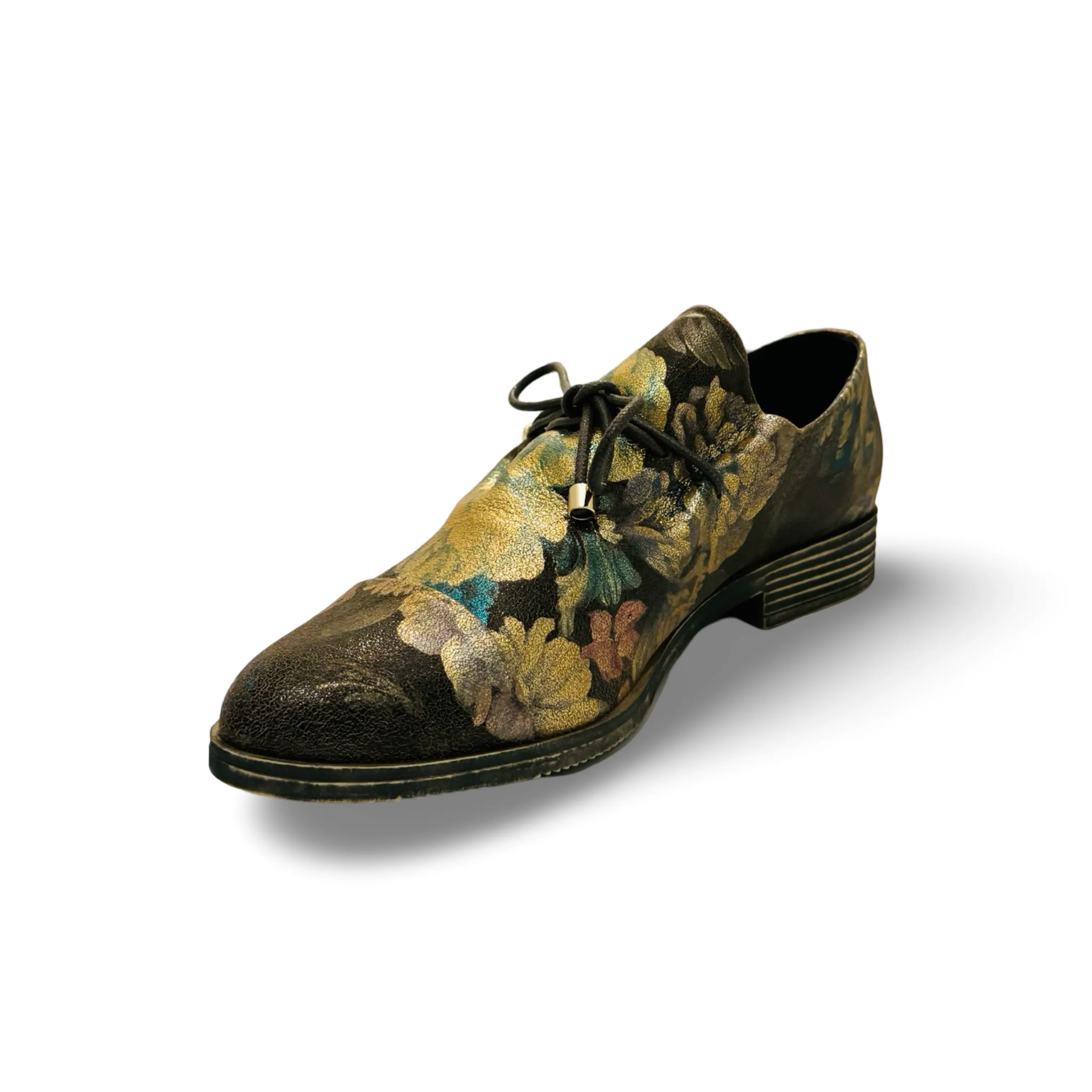 Kotty Blue Metal Floral Flat