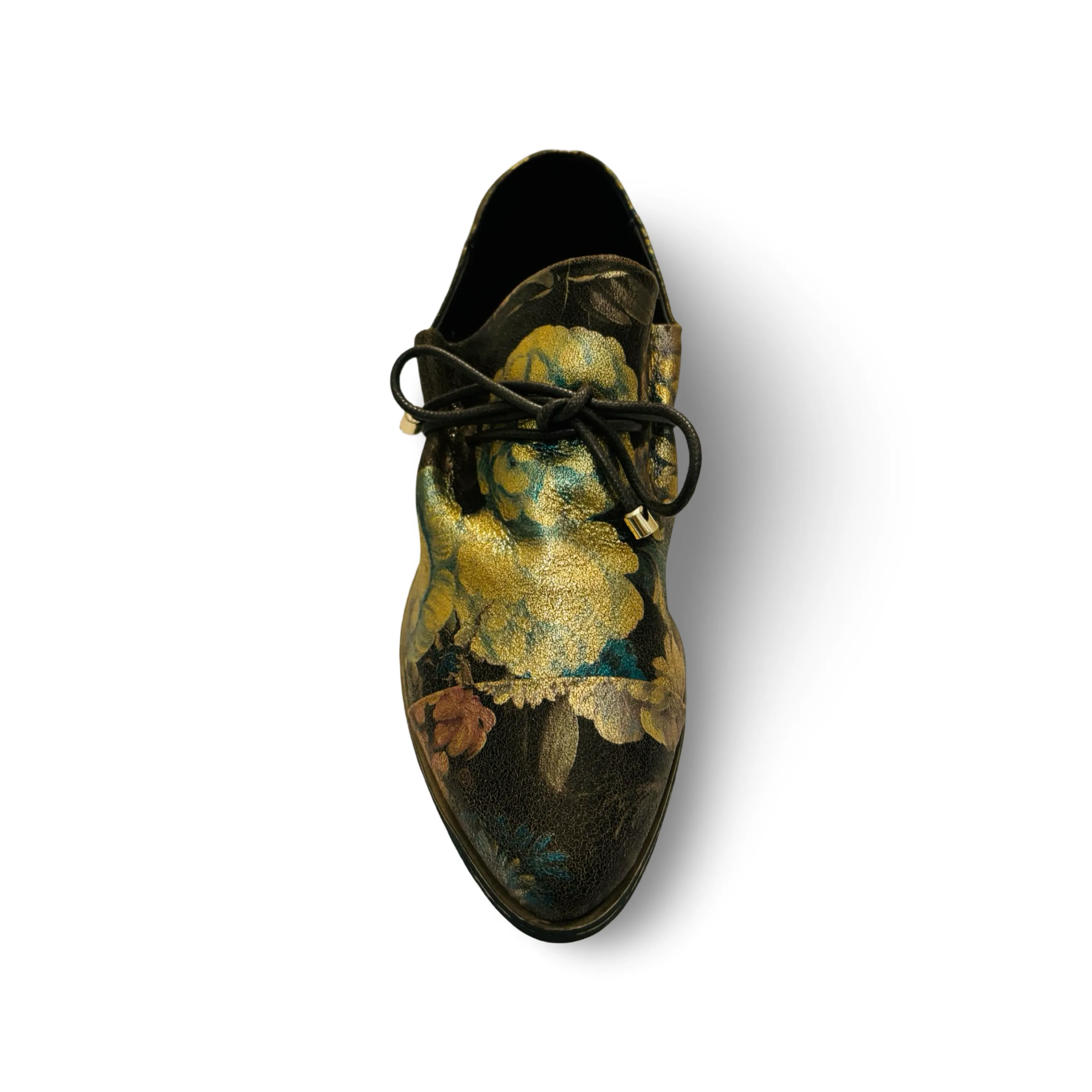 Kotty Blue Metal Floral Flat