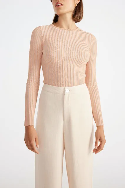 Label Staple Ulla Knit Top Peach.