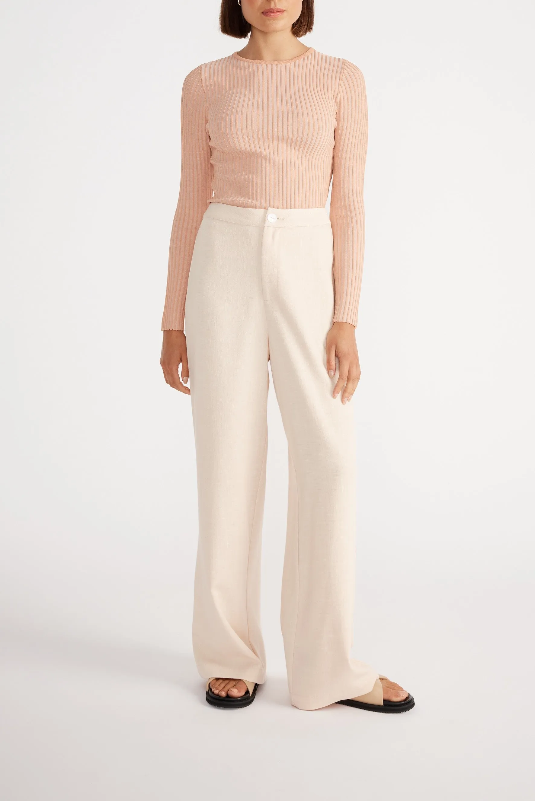 Label Staple Ulla Knit Top Peach.