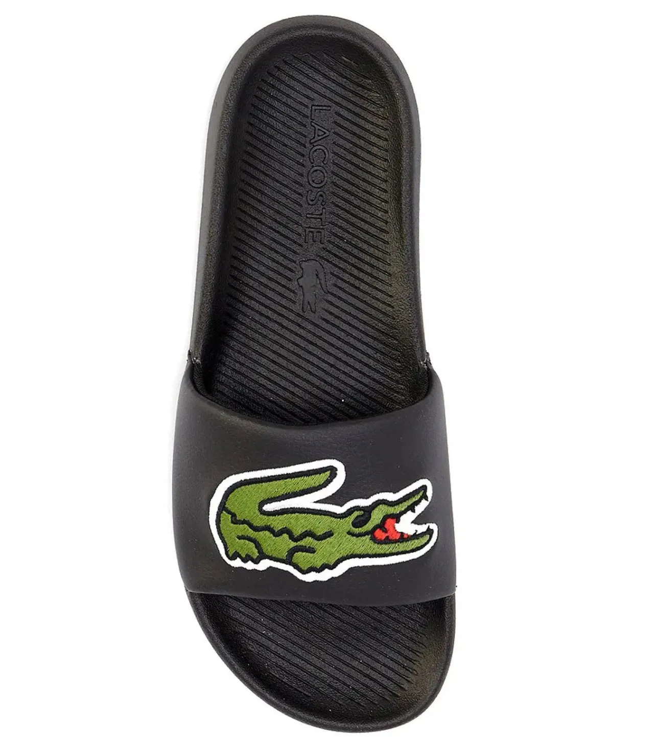 LACOSTE BIG GATOR SLIDES MENS -BLACK