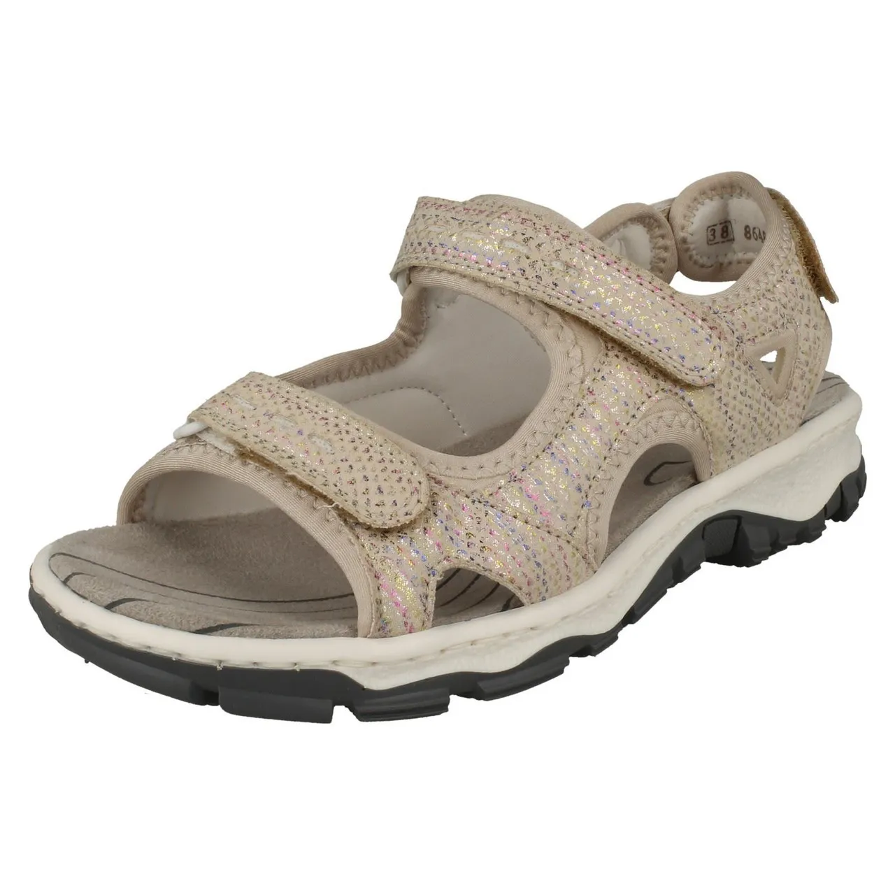 Ladies Rieker Antistress Adjustable Sandals 68881