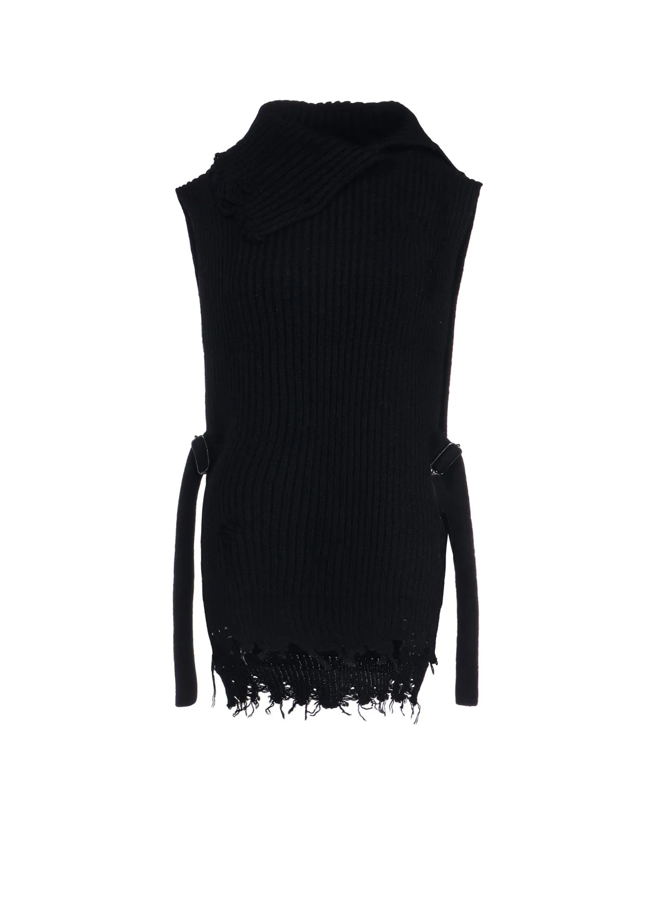 LAMB WOOL DAMAGED KNIT VEST