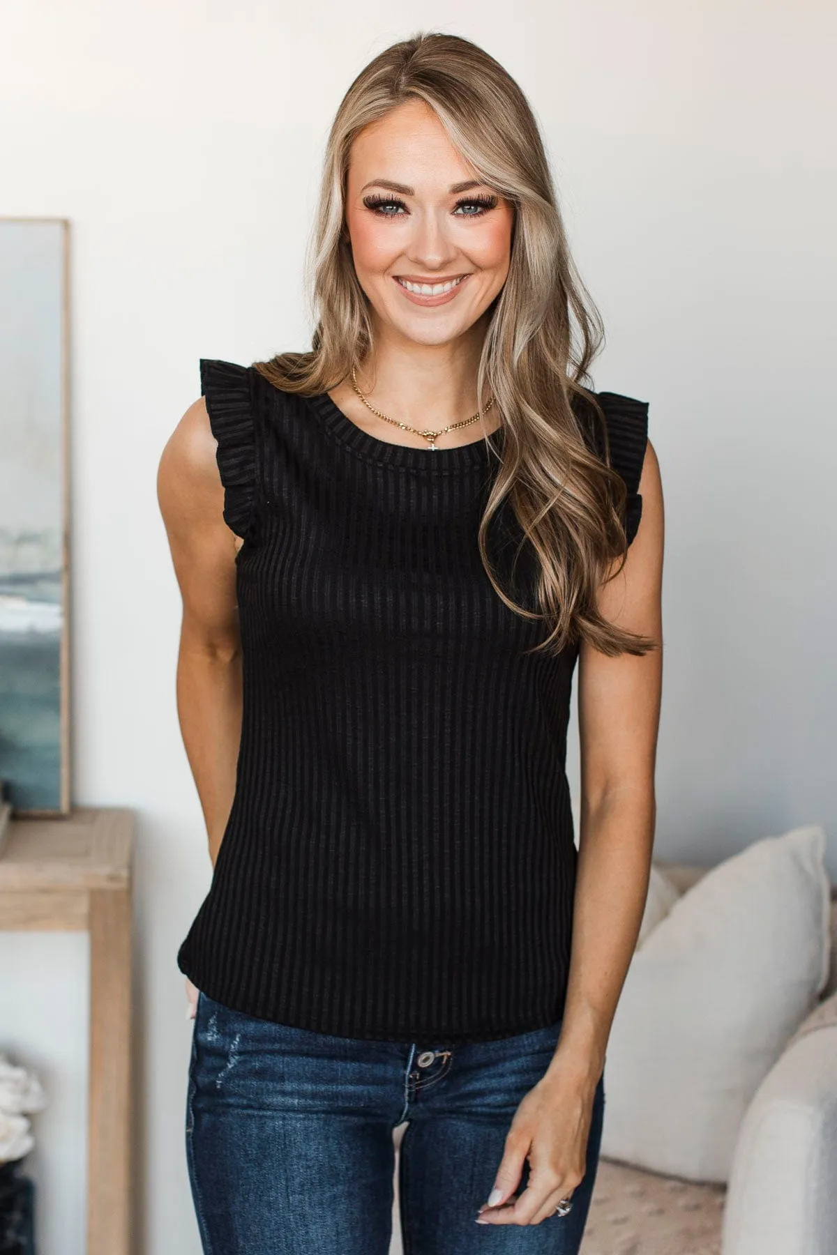 Black Night Out Knit Top