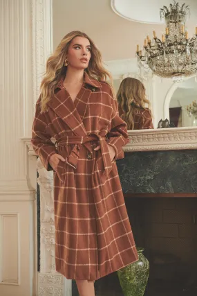 Leawood Plaid Long Coat