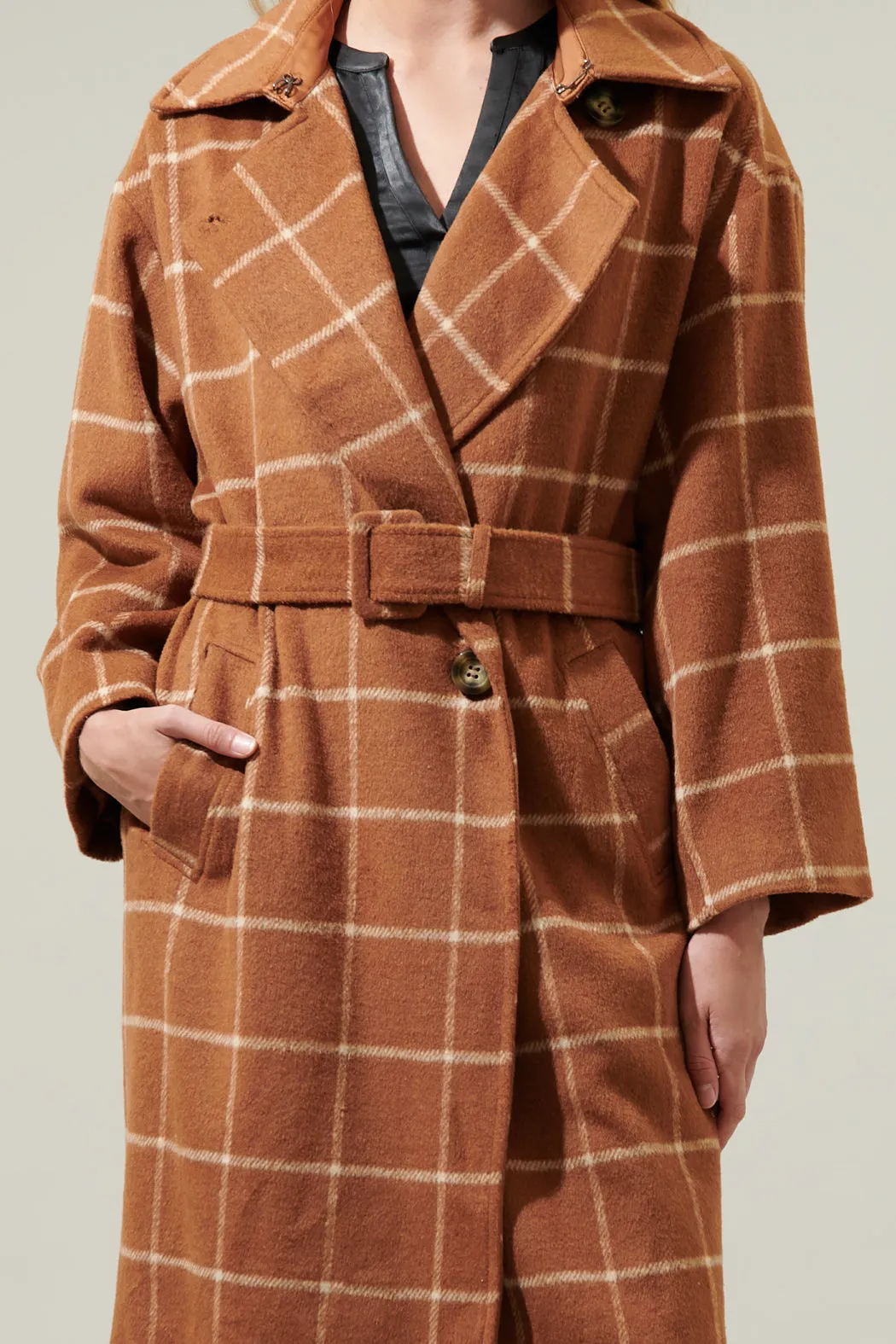 Leawood Plaid Long Coat