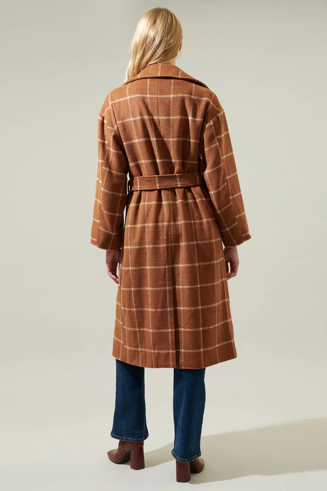 Leawood Plaid Long Coat